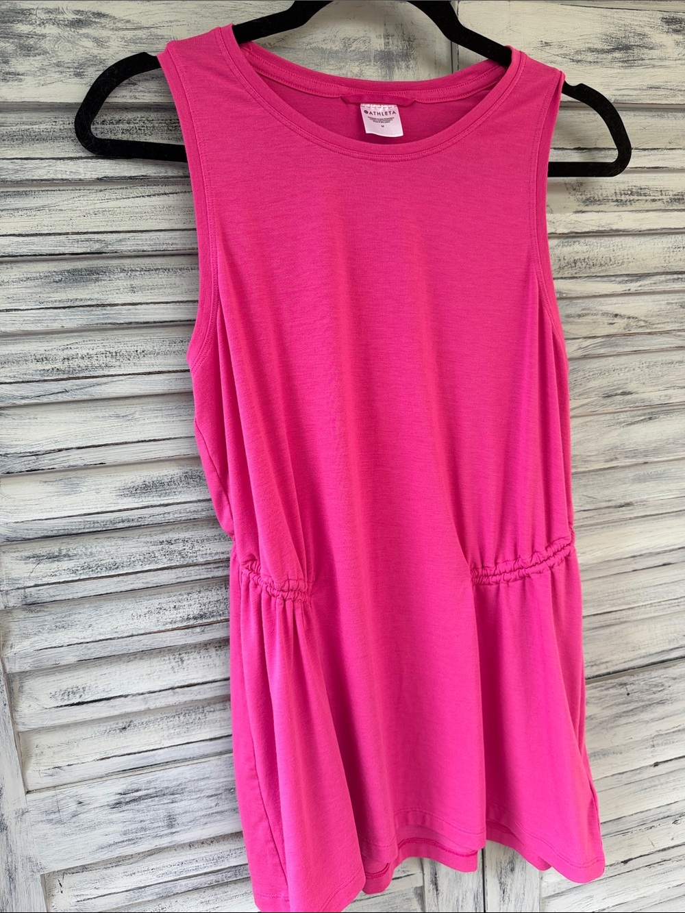 Athleta Hot Pink Cinch-Waist Sleeveless Tank Size M